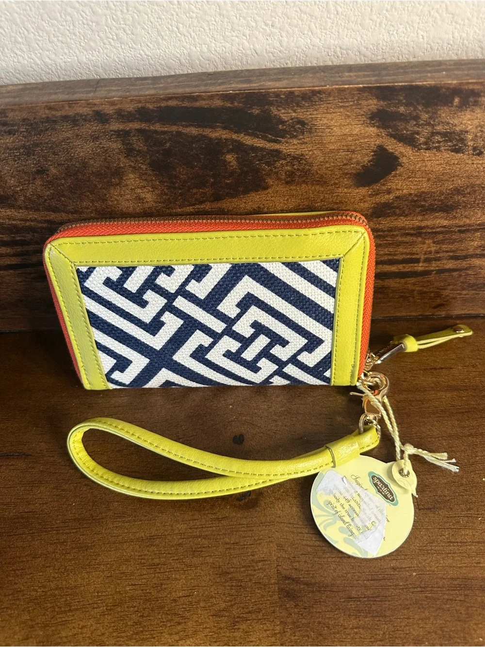 Spartina 449 NWT Haig Point Yacht Collection Zip Wristlet Wallet